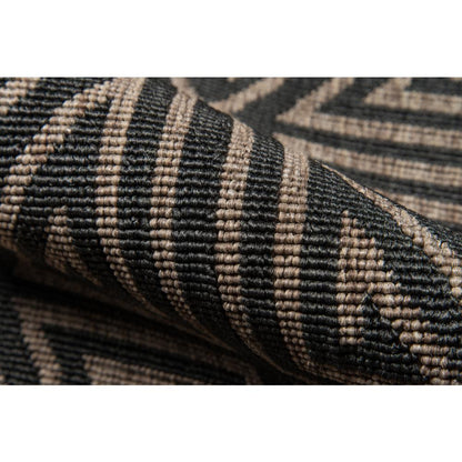 Contemporary Rectangle Area Rug, Charcoal, 5'3" X 7'6"