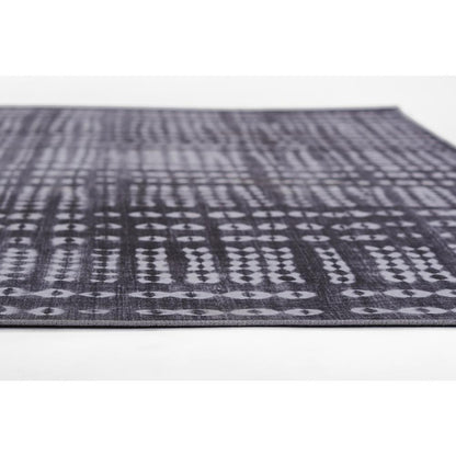 Contemporary Rectangle Area Rug, Charcoal, 5' X 7'6"