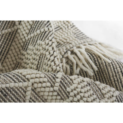 Contemporary Rectangle Area Rug, Charcoal, 5' X 8'