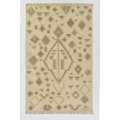 Traditional Rectangle Area Rug, Natural, 5' X 8'