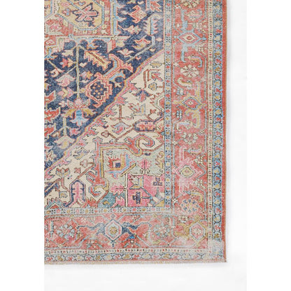 Traditional Rectangle Area Rug, Navy, 7'6" X 9'6"