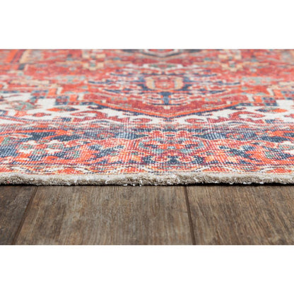 Traditional Rectangle Area Rug, Red, 7'6" X 9'6"