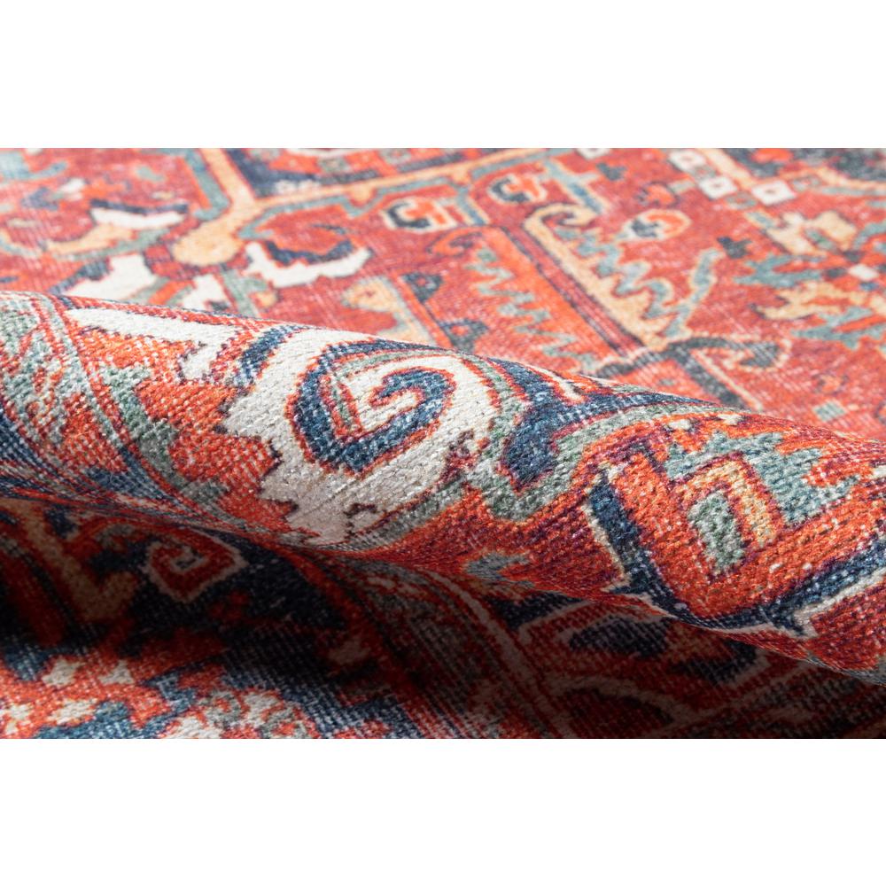 Traditional Rectangle Area Rug, Red, 7'6" X 9'6"