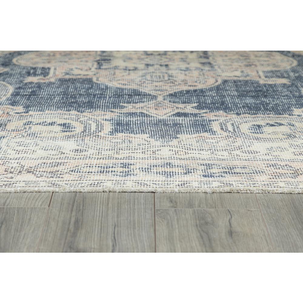 Traditional Rectangle Area Rug, Navy, 7'6" X 9'6"