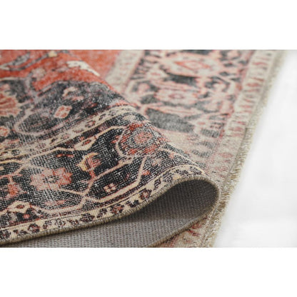 Traditional Rectangle Area Rug, Rust, 7'6" X 9'6"