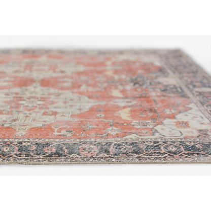 Traditional Rectangle Area Rug, Rust, 7'6" X 9'6"