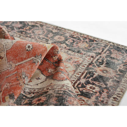 Traditional Rectangle Area Rug, Rust, 7'6" X 9'6"