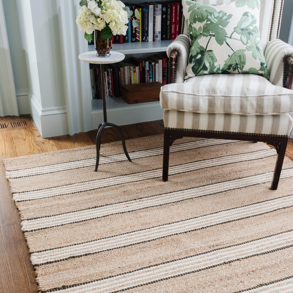 Contemporary Rectangle Area Rug, Brown, 8' X 10'