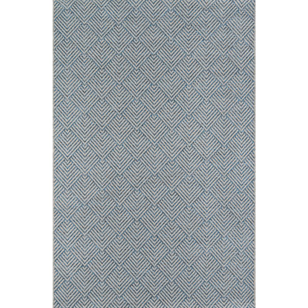 Contemporary Rectangle Area Rug, Blue, 3'11" X 5'7"