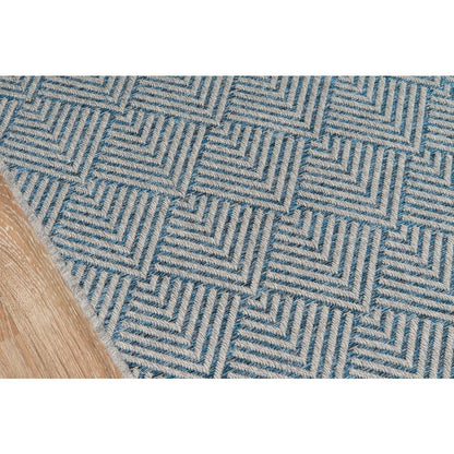 Contemporary Rectangle Area Rug, Blue, 3'11" X 5'7"
