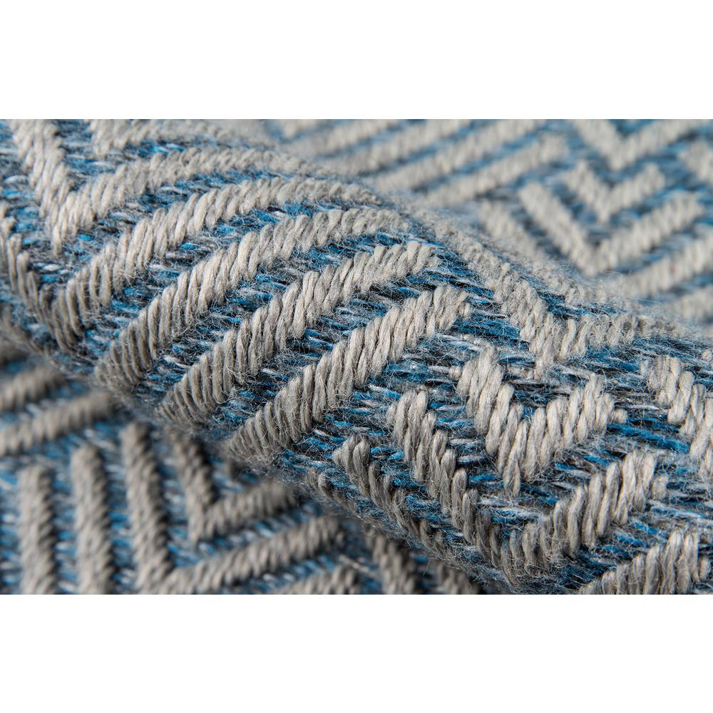 Contemporary Rectangle Area Rug, Blue, 3'11" X 5'7"