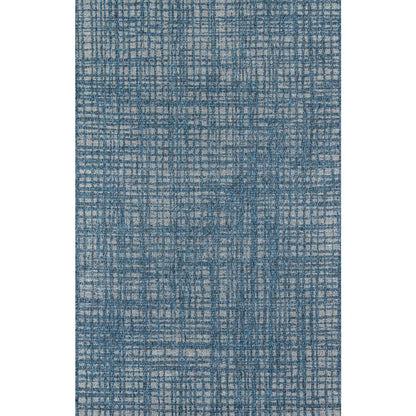 Contemporary Rectangle Area Rug, Blue, 3'11" X 5'7"