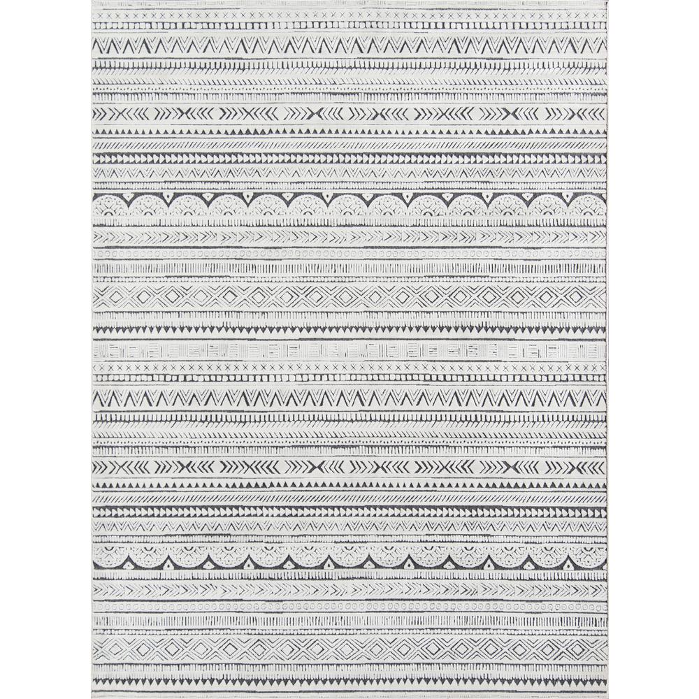 Traditional Rectangle Area Rug, Ivory, 7'10" X 9'10"