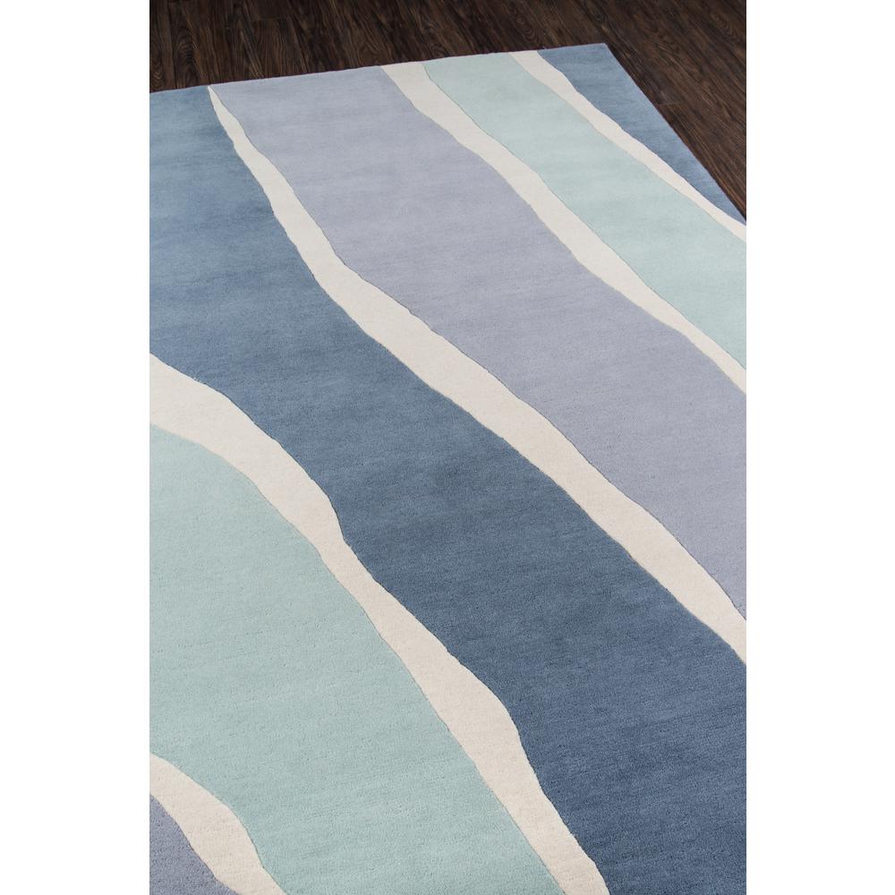 Contemporary Rectangle Area Rug, Blue, 9' X 12'