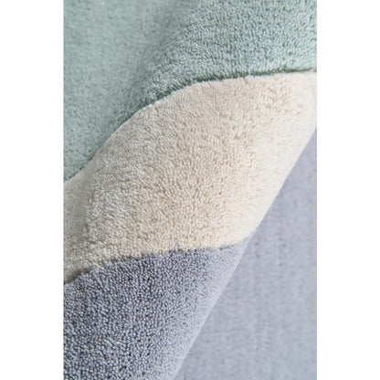 Contemporary Rectangle Area Rug, Blue, 9' X 12'