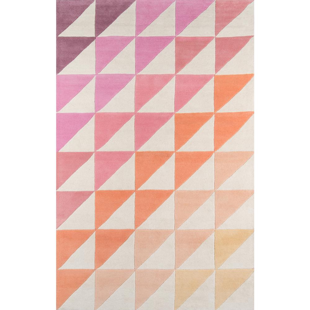 Modern Rectangle Area Rug, Pink, 9' X 12'