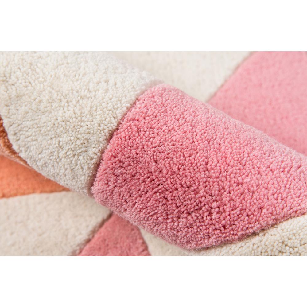 Modern Rectangle Area Rug, Pink, 9' X 12'