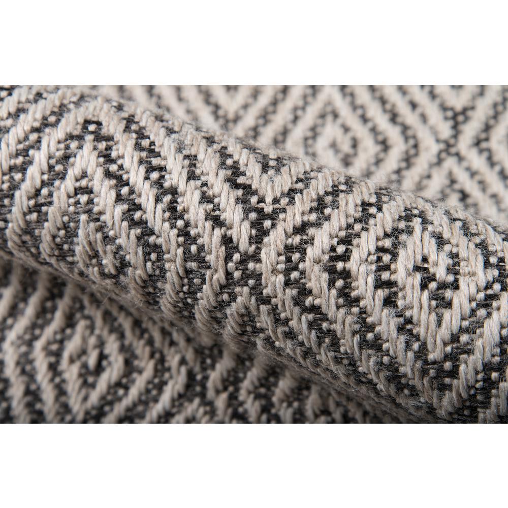 Contemporary Rectangle Area Rug, Charcoal, 3'11" X 5'7"