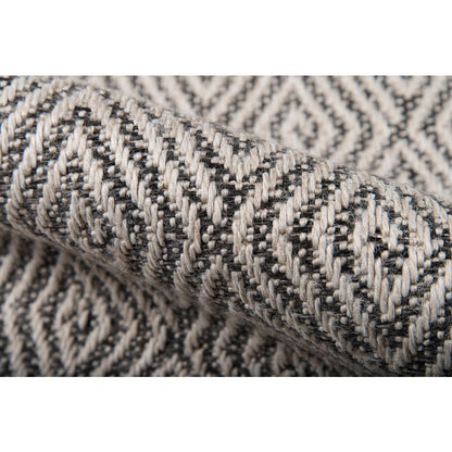 Contemporary Rectangle Area Rug, Charcoal, 3'11" X 5'7"