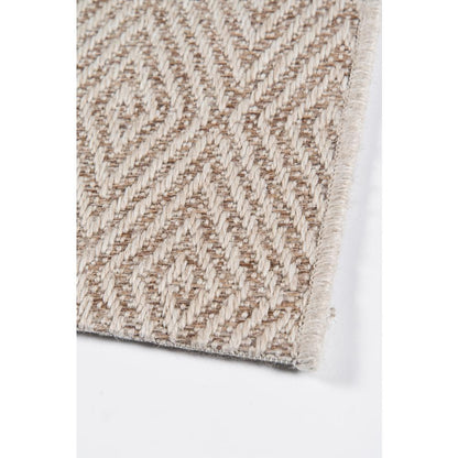 Contemporary Rectangle Area Rug, Natural, 3'11" X 5'7"