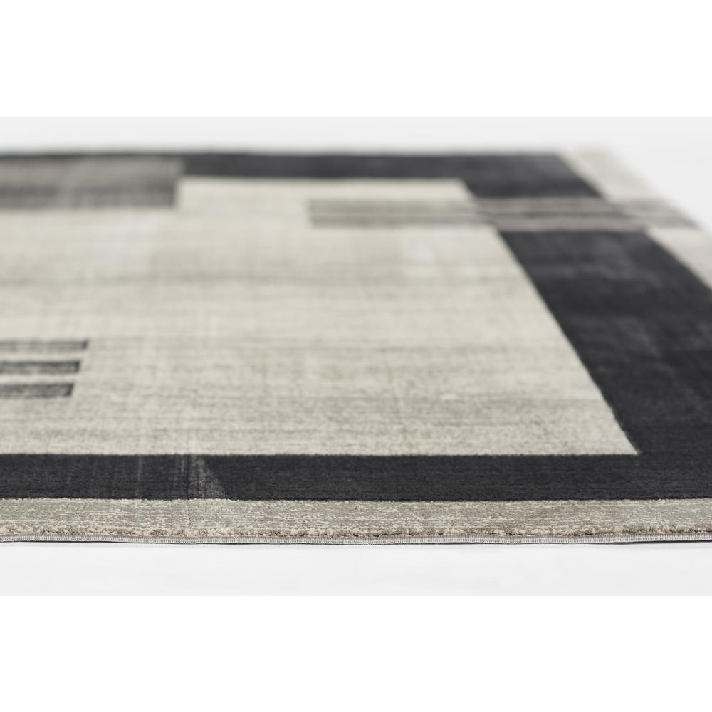 Contemporary Rectangle Area Rug, Charcoal, 7'9" X 9'10"