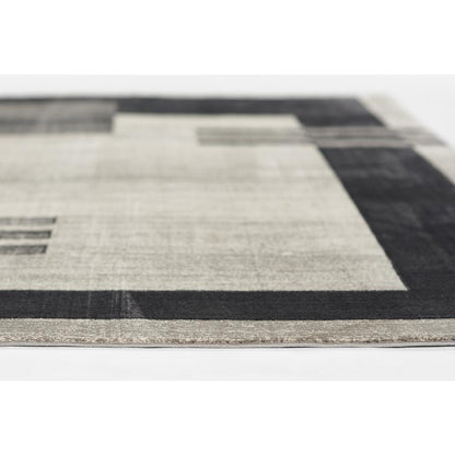 Contemporary Rectangle Area Rug, Charcoal, 7'9" X 9'10"