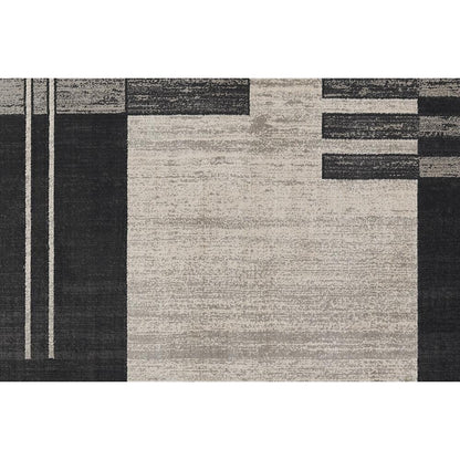 Contemporary Rectangle Area Rug, Charcoal, 7'9" X 9'10"