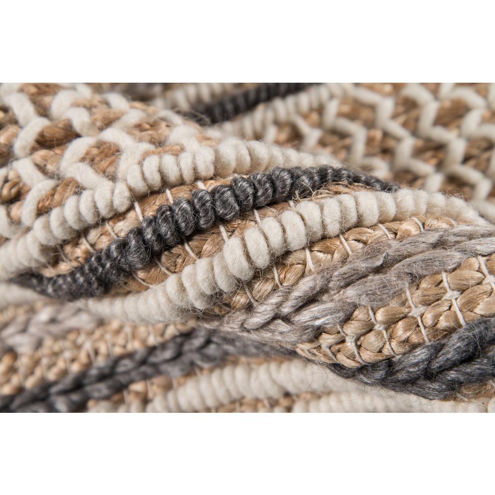 Transitional Rectangle Area Rug, Charcoal, 6' X 9'