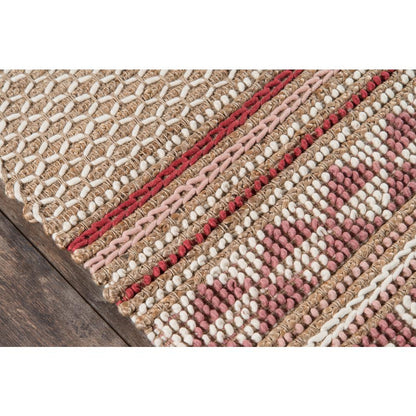 Transitional Rectangle Area Rug, Pink, 6' X 9'