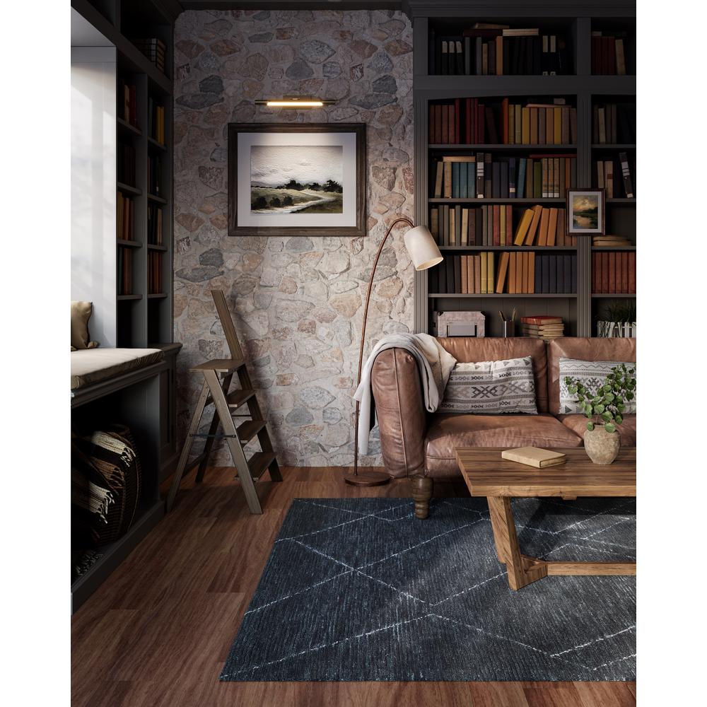 Contemporary Rectangle Area Rug, Blue, 9' X 12'