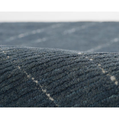 Contemporary Rectangle Area Rug, Blue, 9' X 12'