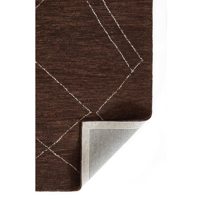 Contemporary Rectangle Area Rug, Brown, 9' X 12'