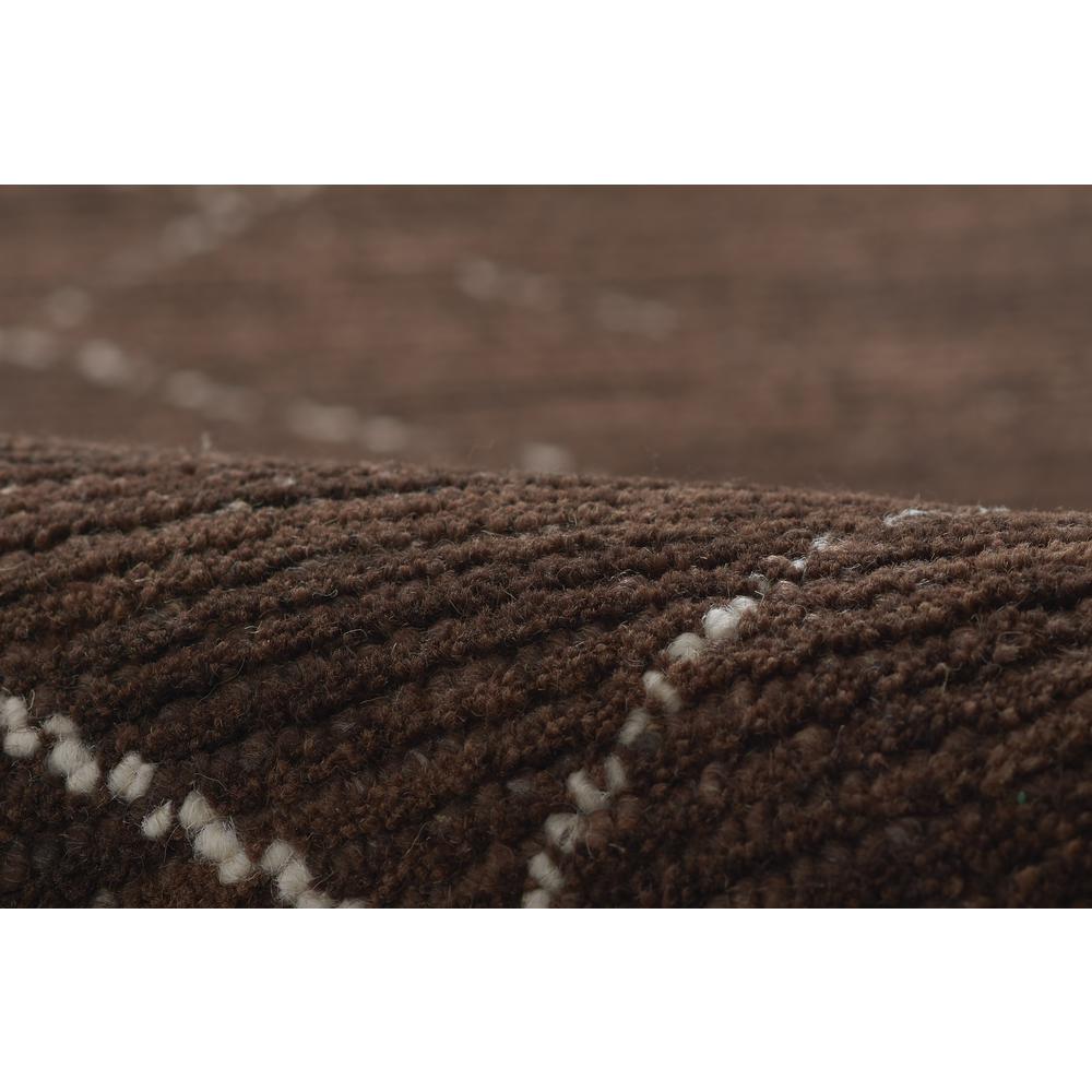 Contemporary Rectangle Area Rug, Brown, 9' X 12'