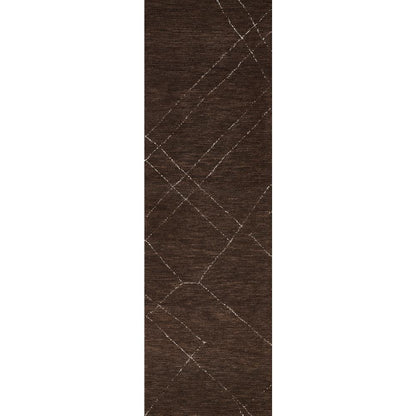 Contemporary Rectangle Area Rug, Brown, 9' X 12'