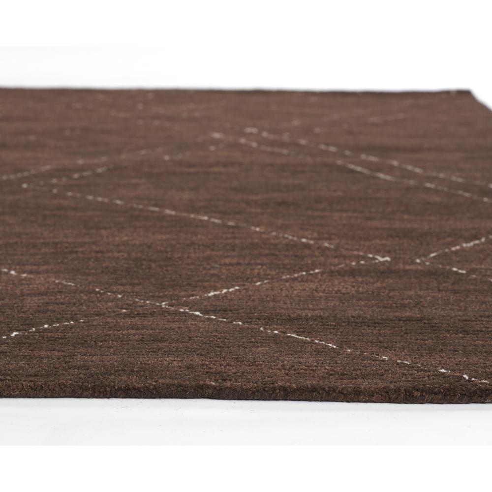Contemporary Rectangle Area Rug, Brown, 9' X 12'