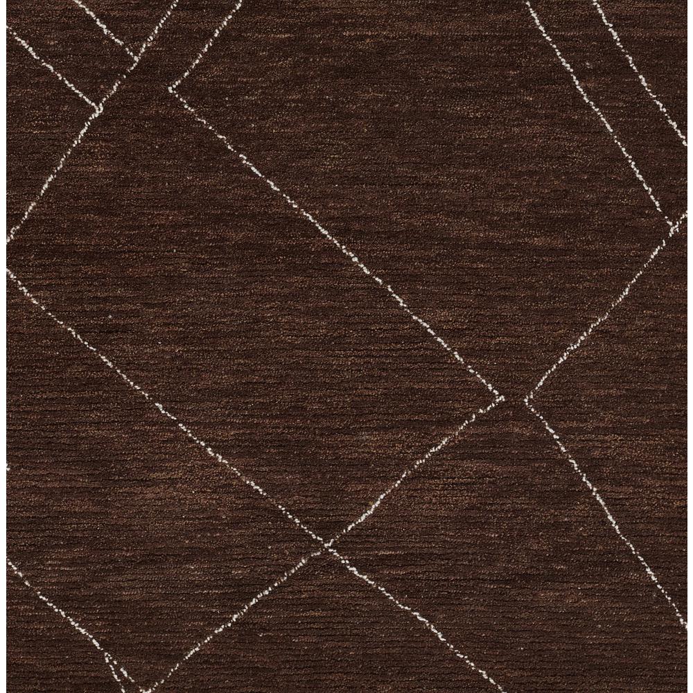 Contemporary Rectangle Area Rug, Brown, 9' X 12'