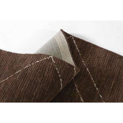 Contemporary Rectangle Area Rug, Brown, 9' X 12'