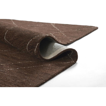 Contemporary Rectangle Area Rug, Brown, 9' X 12'