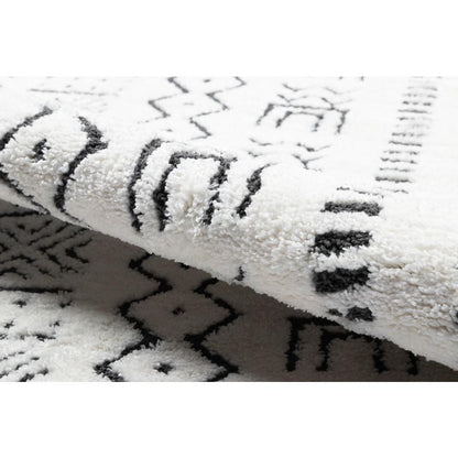 Modern Rectangle Area Rug, Ivory, 7'6" X 9'6"
