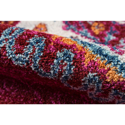 Traditional Rectangle Area Rug, Pink, 9'3" X 12'6"