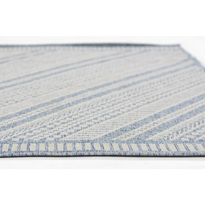 Transitional Rectangle Area Rug, Blue, 5'3" X 7'