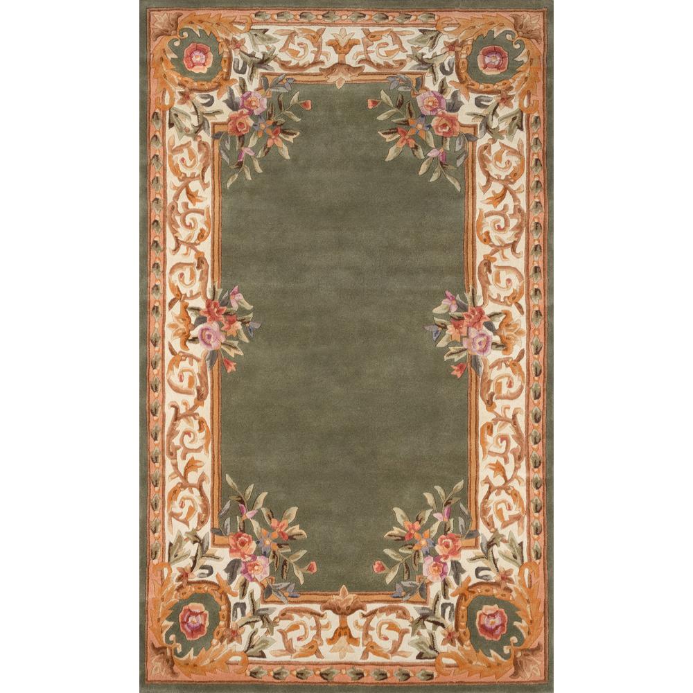 Transitional Rectangle Area Rug, Sage, 5' X 8'