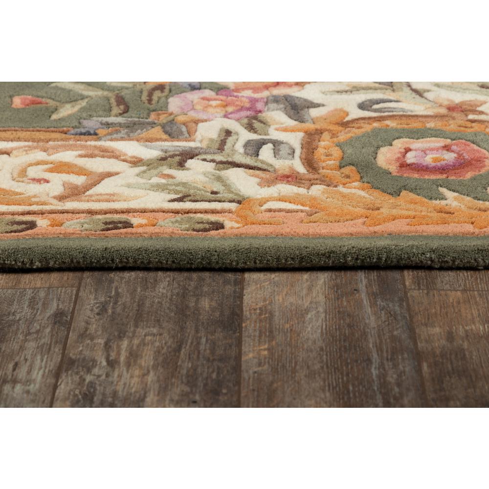 Transitional Rectangle Area Rug, Sage, 5' X 8'