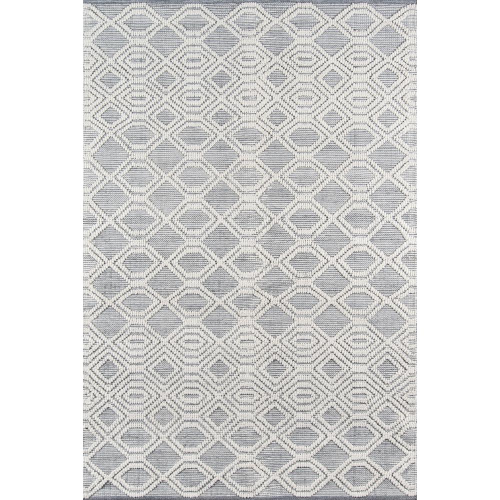 Contemporary Rectangle Area Rug, Grey, 7'9" X 9'9"