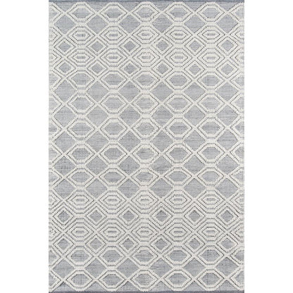 Contemporary Rectangle Area Rug, Grey, 7'9" X 9'9"