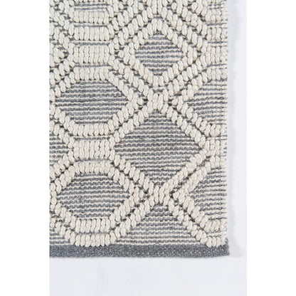Contemporary Rectangle Area Rug, Grey, 7'9" X 9'9"