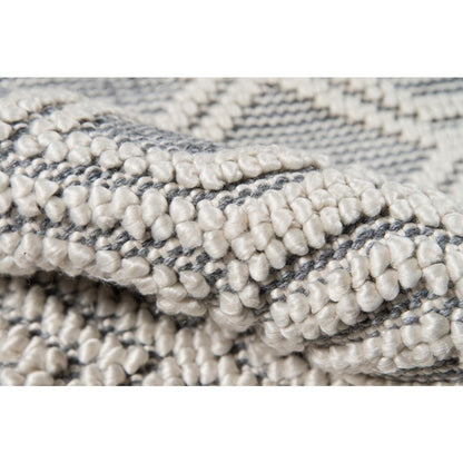 Contemporary Rectangle Area Rug, Grey, 7'9" X 9'9"