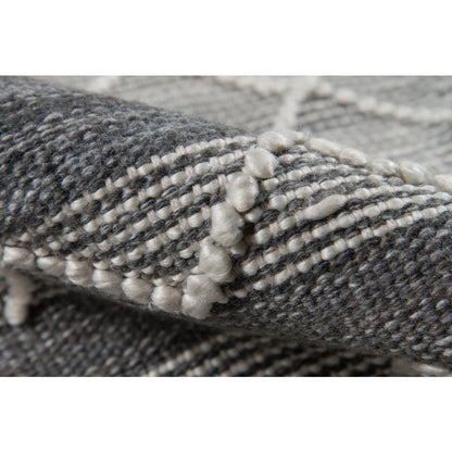 Contemporary Rectangle Area Rug, Grey, 7'9" X 9'9"