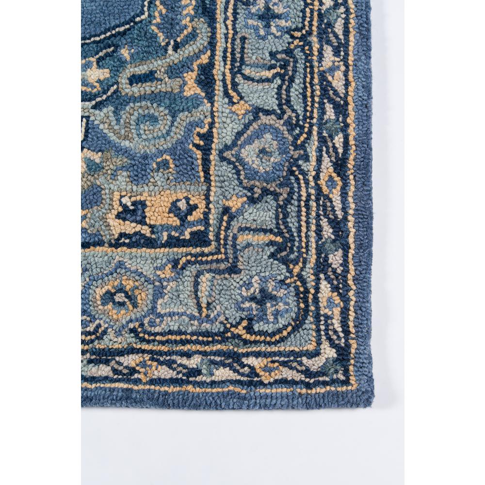 Traditional Rectangle Area Rug, Denim, 6' X 9'