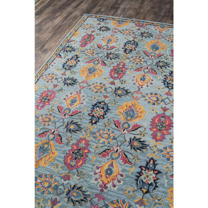 Traditional Rectangle Area Rug, Blue, 6' X 9'